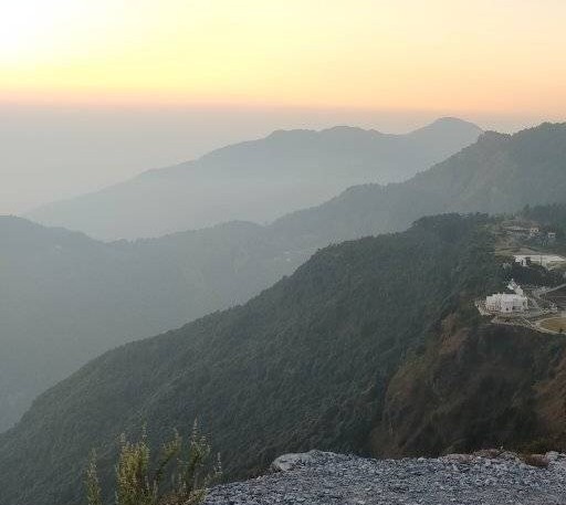 George Everest trek ridge at sunrise